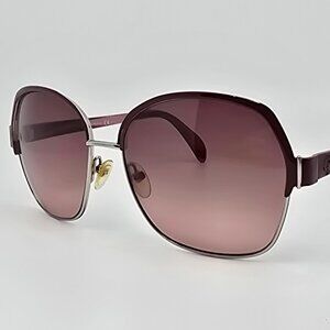 Giorgio Armani GA851/S Burgundy Silver Frame Brown Gradient Butterfly Sunglasses Giorgio Armani Brown Designer Sunglasses for Women for sale  main image 3